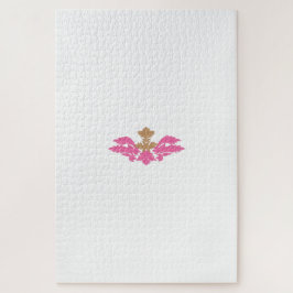 Puzzle Estilo decorativo, rosa caliente, bronce antiguo