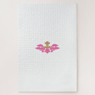 Puzzle Estilo decorativo, rosa caliente, bronce antiguo