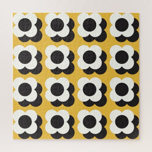 Puzzle Estilo escandinavo, patrón floral vintage (Vertical)