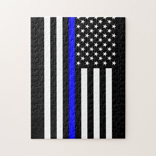 Puzzle Estilo fino del americano de Blue Line (Vertical)