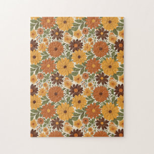 Puzzle estilo floral de los 70 vintage