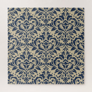 Puzzle Estilo retro: Resumen Floral sin soldadura