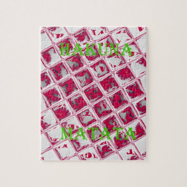Puzzle Estilo rojo Hakuna Matata (Vertical)