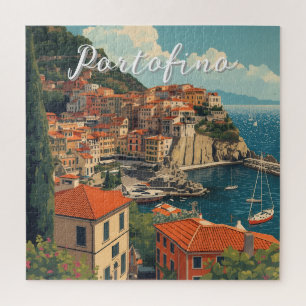 Puzzle Estilo vintage Portofino Genova Italia