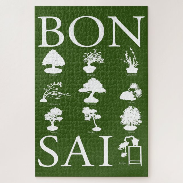 Puzzle Estilos básicos del árbol Bonsai (Vertical)