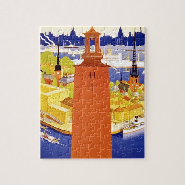 Puzzle Estocolmo vintage Suecia (Vertical)