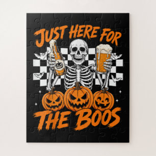 Puzzle Estoy Aquí Solo por los Boos Esqueleto de Hallowee