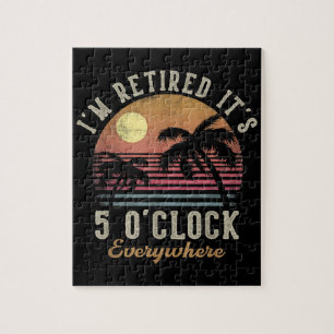 Puzzle Estoy Retirado Es Las 5 En Todas Partes Divertido