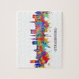 Puzzle Estrasburgo Francia Skyline