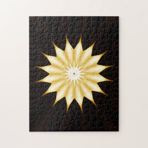 Puzzle Estrella amarilla brillante de diseño de Kaleidosc