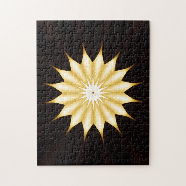 Puzzle Estrella amarilla brillante de diseño de Kaleidosc (Vertical)