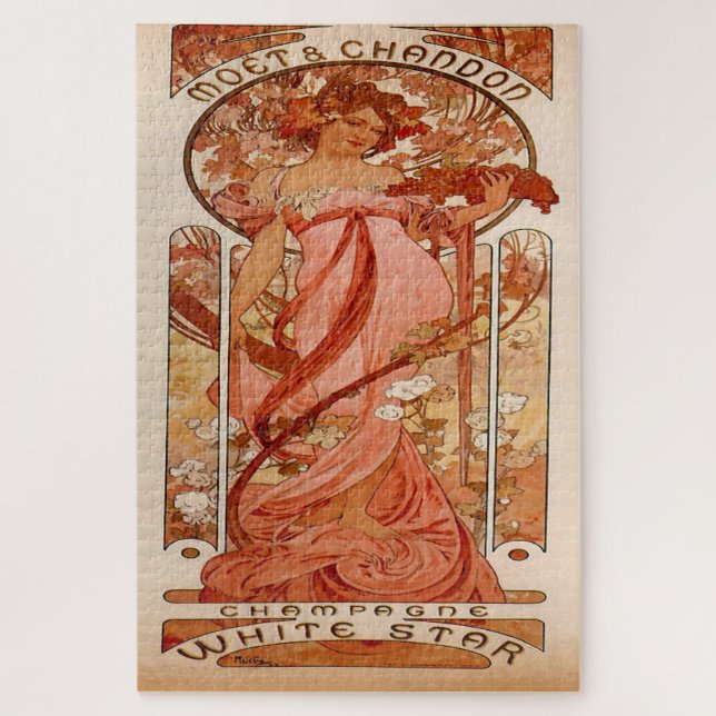 Puzzle Estrella Blanca de Moët y Chandon: Edición Art Nou (Vertical)