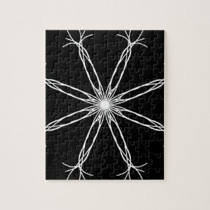 Puzzle Estrella de Kaleidoscopio Blanco y Negro