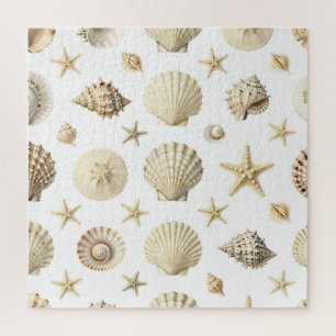 Puzzle Estrella de mar de conchas marinas patrón continuo