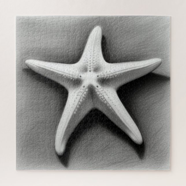 Puzzle Estrella de mar en blanco y negro (Vertical)