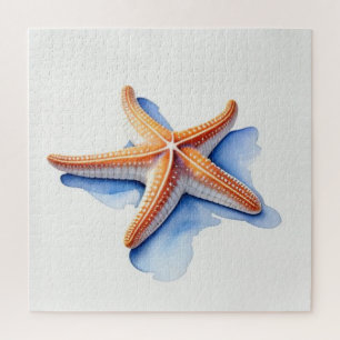 Puzzle Estrella de mar y silueta azul