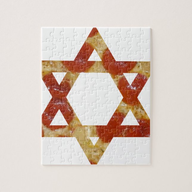 Puzzle estrella de pizza de david (Vertical)