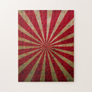 Puzzle Estrellas de la Carpa de Circo Vintage Líneas Roja