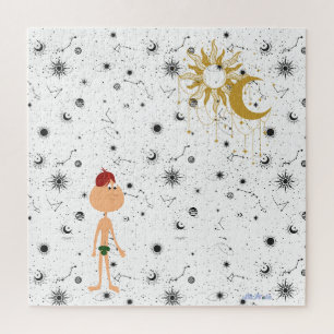 Puzzle estrellas de luna de sol