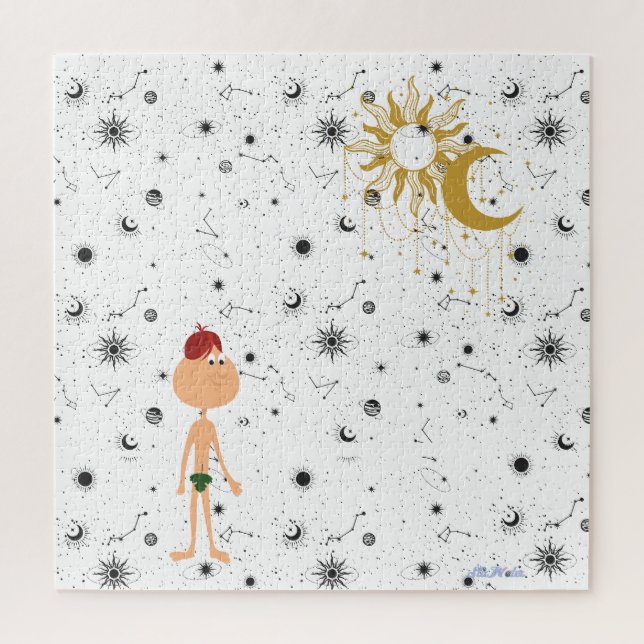 Puzzle estrellas de luna de sol (Vertical)