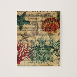 Puzzle estrellas de mar coralinas costeras tropicales del