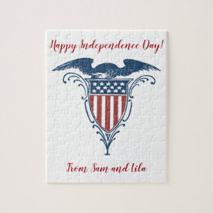 Puzzle Estrellas del águila azul blanco rojo de la protec