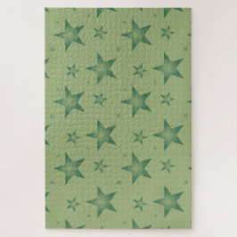 Puzzle Estrellas olivares elegantes y elegantes en verde 