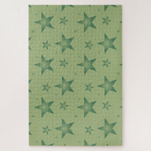 Puzzle Estrellas olivares elegantes y elegantes en verde
