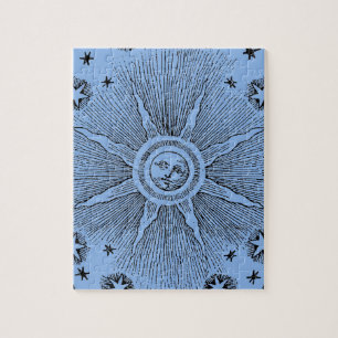 Puzzle Estrellas Sol Antiguo Cielo Nocturno Zodiaco Medie