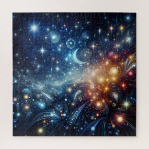 Puzzle Estrellas y Luna Abstractos
