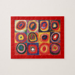 Puzzle Estudio de color de Kandinsky Cuadrados Círculos A