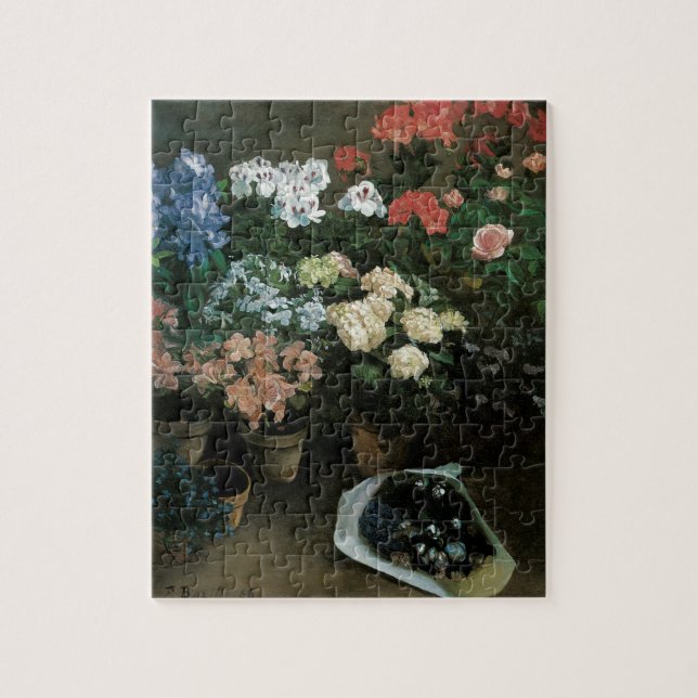 Puzzle Estudio de flores por Bazille Frederic, arte vinta (Vertical)