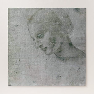 Puzzle Estudio de la cabeza de una mujer por Leonardo da 