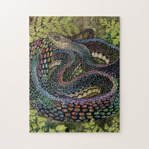 Puzzle Estudio de la serpiente de jardinero más allá de