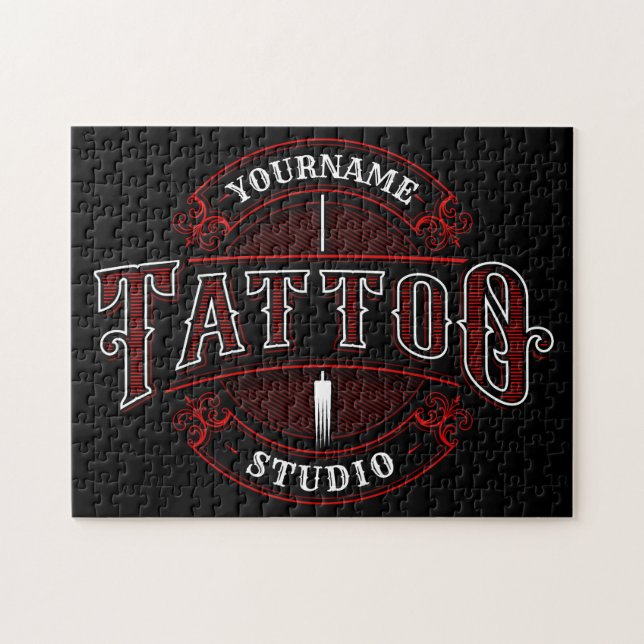 Puzzle Estudio de Tatuajes de Estilo Tradicional ADD NOMB (Horizontal)