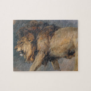 Puzzle Estudio de un León (por Edwin Henry Landseer)