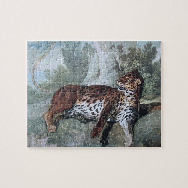 Puzzle Estudio de un leopardo (por Jean-Baptiste Oudry) (Horizontal)