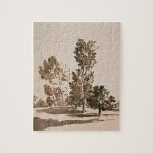 Puzzle Estudio del árbol (pluma y tinta en el papel)