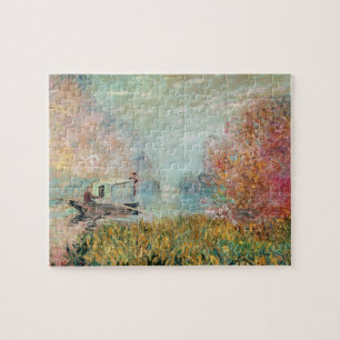 Puzzle Estudio del barco de Claude Monet el   en el Sena