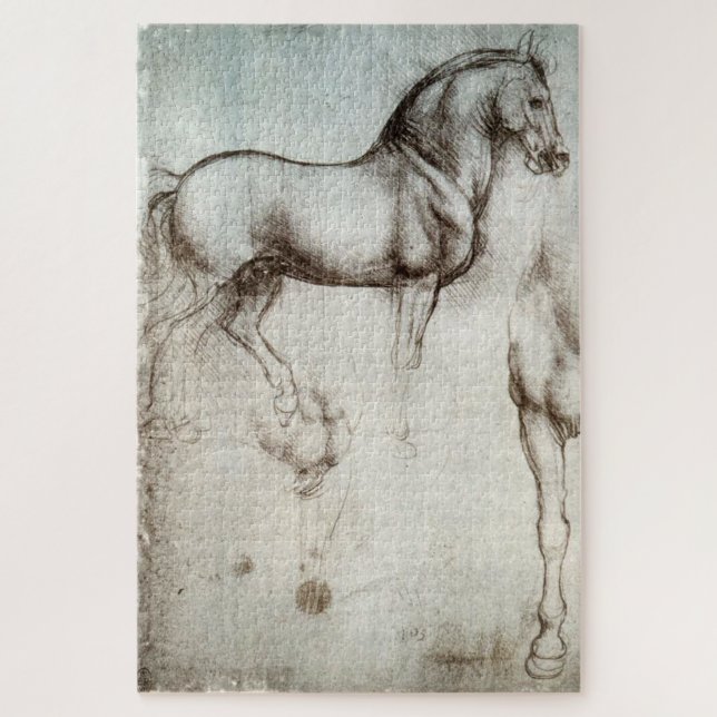 Puzzle Estudios de Caballos – Leonardo da Vinci (1490) (Vertical)