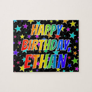 Puzzle "ETHAN" Nombre, Diversión "FELIZ CUMPLEAÑOS"