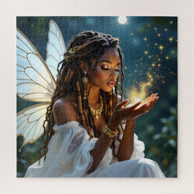 Puzzle Ethereal Mystical Fairy and Gold Dust (Vertical)