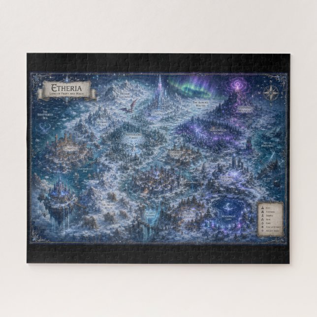Puzzle Etheria (Mapa de Mundo de Fantasía) (Horizontal)