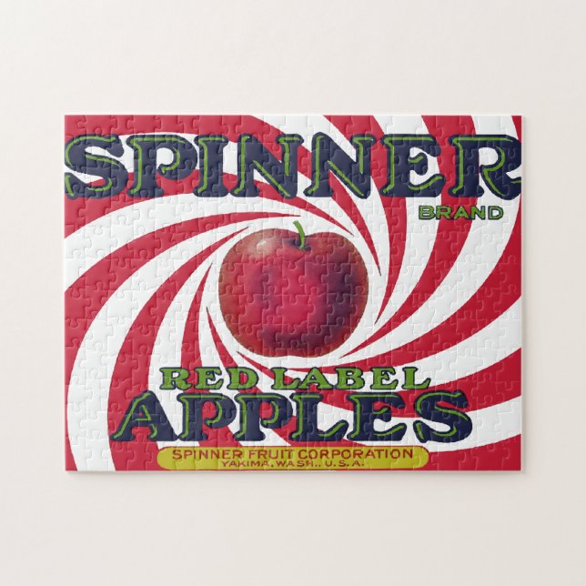 Puzzle Etiqueta de canal de fruta de cosecha 12 rompecabe (Horizontal)