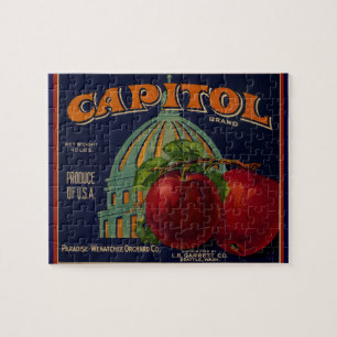 Puzzle Etiqueta de manzana capital Sacramento