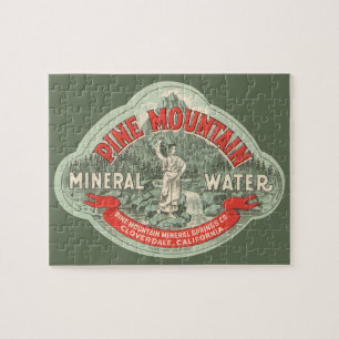 Puzzle Etiqueta de producto vintage, agua mineral de Pine