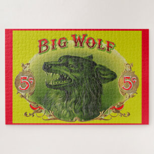 Puzzle Etiqueta de puros de lobo grande