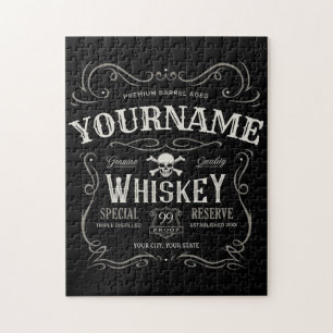 Puzzle Etiqueta de Whisky Antigua Personalizada Bar de Li