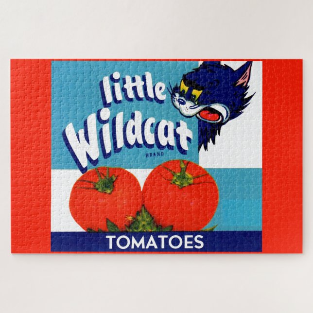 Puzzle Etiqueta del cajón de tomates Wildcat (Horizontal)