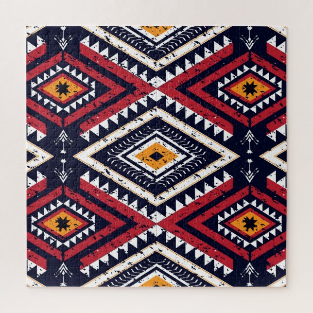 Puzzle Étnica geométrica oriental: tradicional sin foco (Vertical)